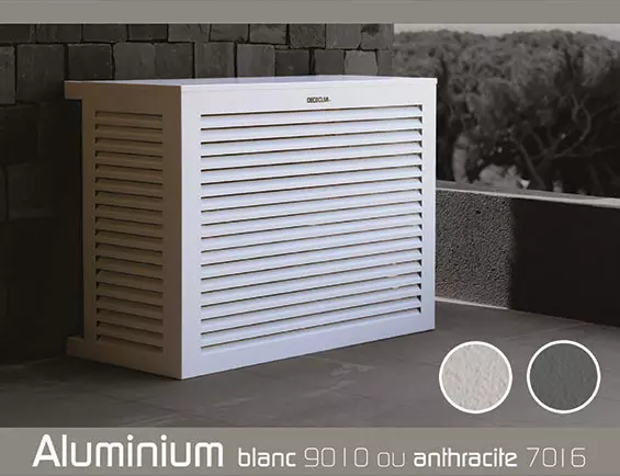 Cache climatiseur exterieur en Aluminium