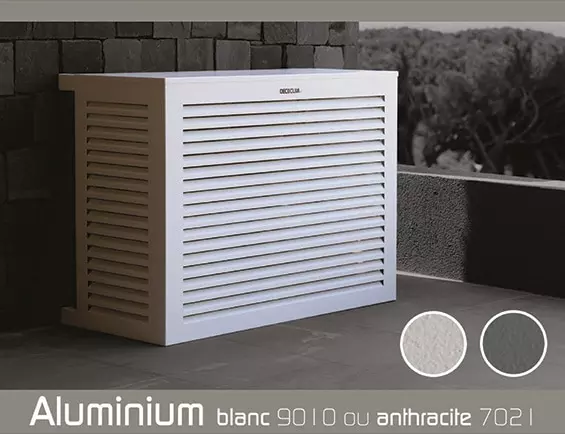Cache climatiseur exterieur en Aluminium