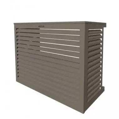 Cubierta de aire acondicionado exterior de aluminio o de madera decoclim