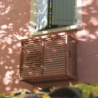 Wooden air conditioner cover