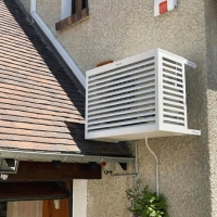 Cubierta de base de aire acondicionado exterior blanca barata