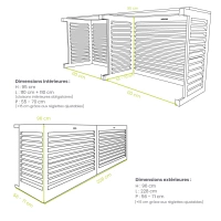 Hübsche grüne Klimaanlagenabdeckung aus Aluminium