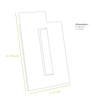Side panels - ALU - Cream white (RAL 9001) - Height extension Size S