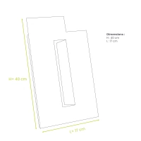 Side panels - ALU - Cream white (RAL 9001) - Height extension Size M
