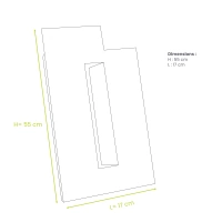Side panels - ALU - Cream white (RAL 9001) - Height extension Size L