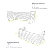 Height extension in aluminum air conditioning cover
