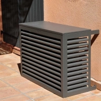 cache climatiseur Gris terre d'ombre (RAL 7022) - Taille S