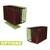 Cache clim Brun rouge (RAL 8012) - taille S