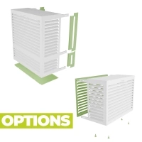 Cache clim Plus avec extension hauteur 100% alu