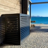 Cache climatiseur aluminium