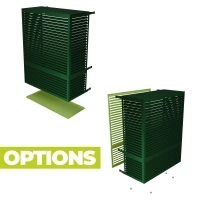 Discreet moss green heat pump cover