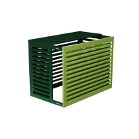 Parte trasera de la cubierta del aire acondicionado verde musgo