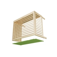 cache dessous de clim exterieur pas cher blanc