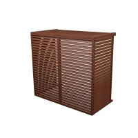 cubre aire acondicionado de madera exótica certificada