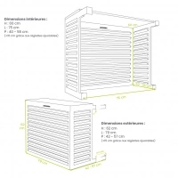 Copertura condizionatore in alluminio XS RAL 9010 bianco