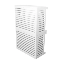 XS aluminium air conditioner cover double stacked RAL 9010