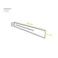 Listones de profundidad +40 cm lote de 4 Marfil claro