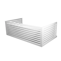 Height extension in aluminium RAL 9010