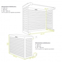 Klimaanlagenabdeckung Aluminium XXL RAL 7016