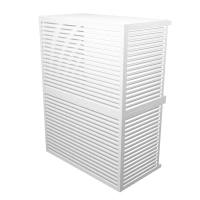 XXL aluminium air conditioner cover double stacked RAL 9010