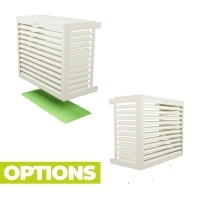 Cache clim aluminium XS RAL 9001 blanc crème