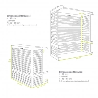 Cubierta aire acondicionado DECOCLIM aluminio marfil claro S+