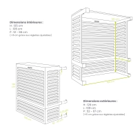 Cubierta aire acondicionado DECOCLIM aluminio marfil claro XXL+