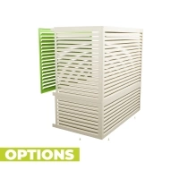 Cache climatisation DECOCLIM aluminium blanc crème taille XXL+
