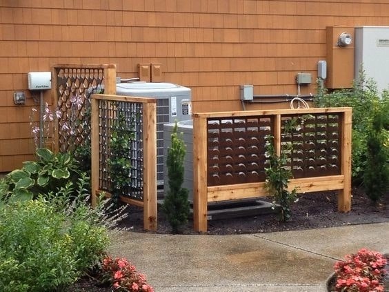 Pergola to hide the air conditioning