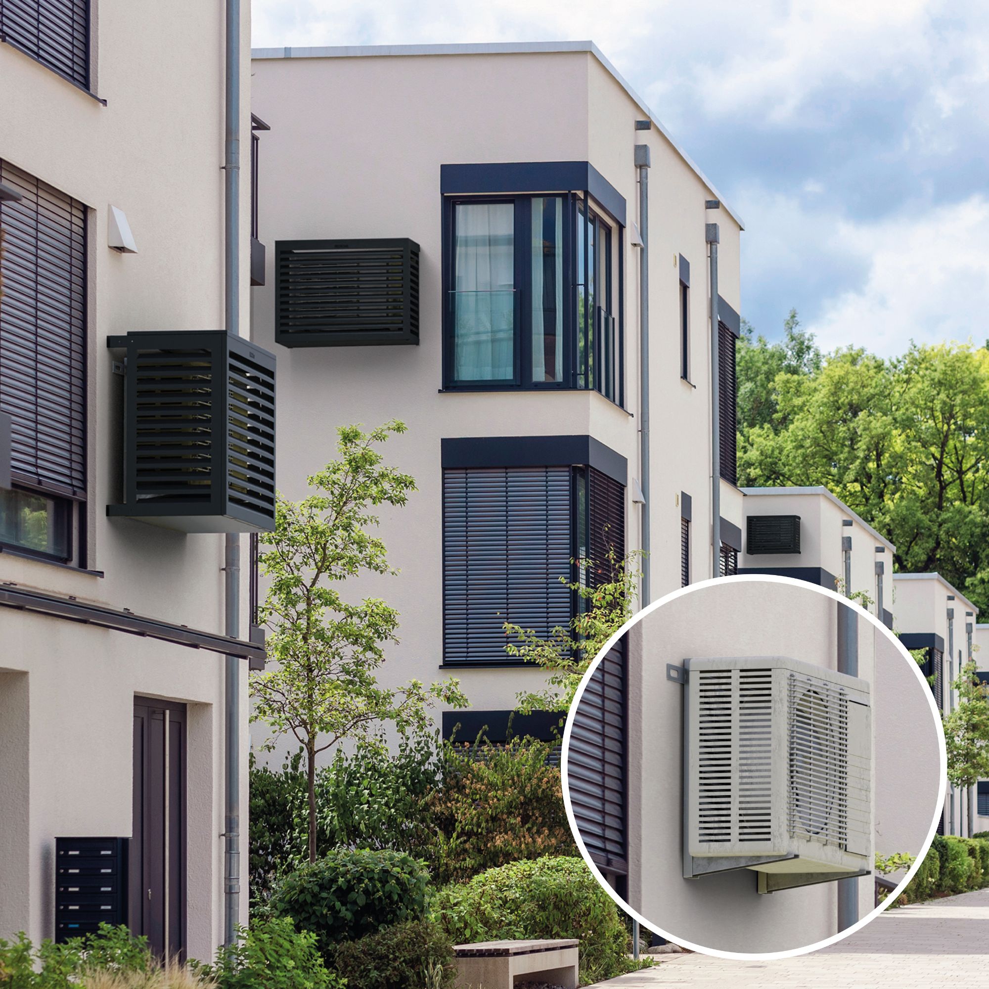 façade immeuble copro avec et sans cache clim discret
