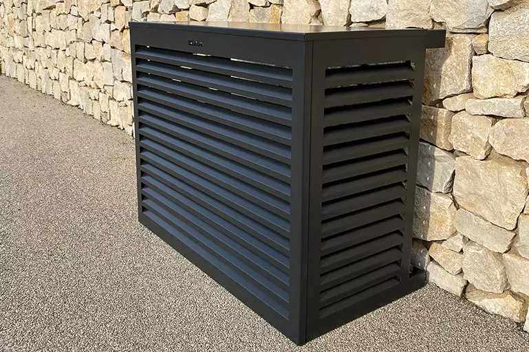 cubierta de aire acondicionado de diseño de aluminio