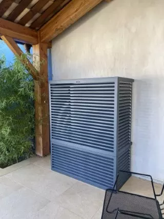 scatola in alluminio di design per pompa di calore